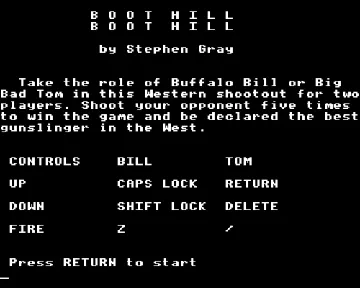 Boot Hill (19xx)(Pymer, A.)[h TSTH] screen shot title